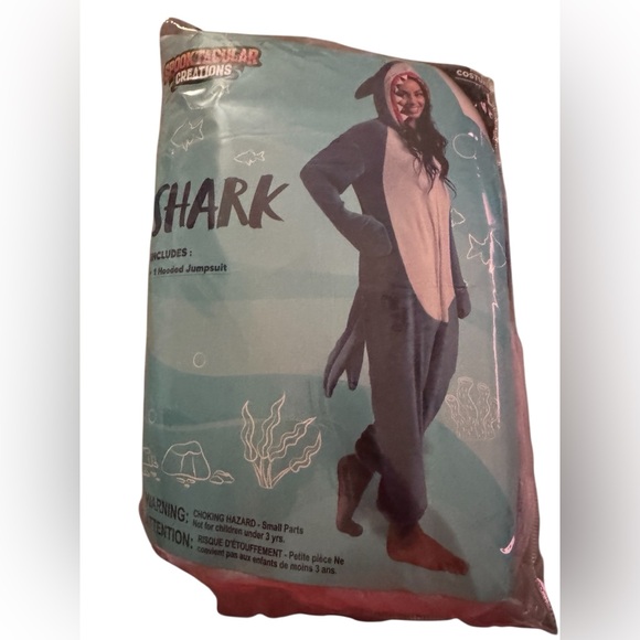 Spooktacular Creations Halloween Shark Pajama, Adult Shark Costume, size Lg - Picture 7 of 7